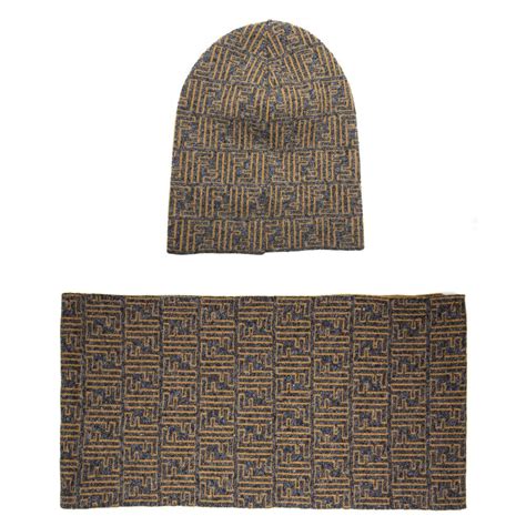 fendi hat and scarf set